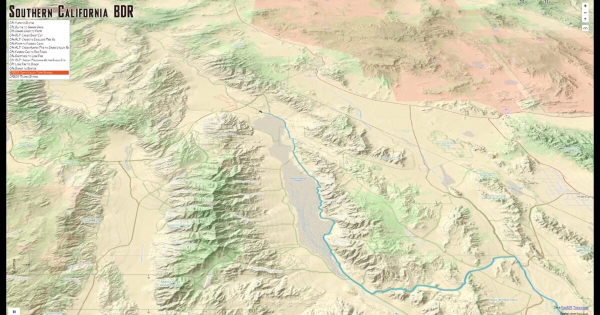 Day 33: Southern California BDR map with 3D motorcycle animation - #100DayMapChallenge