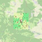 Day 1: Aiudului Gorges climbing routes map, Cheile Aiudului, Romania - #100DayMapChallenge