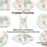 Day 12: Global countries colored by 6-hour time zones across eight map projections - #100DayMapChallenge