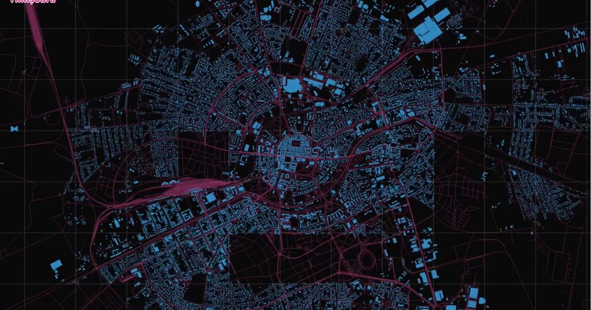 Day 49: Timisoara building polygon city tiles - #100DayMapChallenge