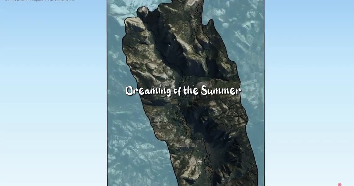 Day 50: Yosemite Valley LiDAR 3D view - #100DayMapChallenge