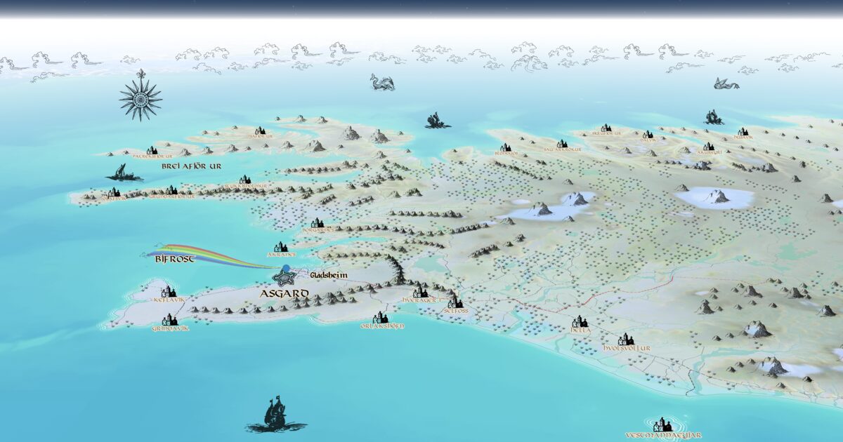 Day 53: AsgardMap Norse fantasy Mapbox style - #100DayMapChallenge