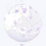 Day 54: Procedural dots globe with GLSL shading - #100DayMapChallenge