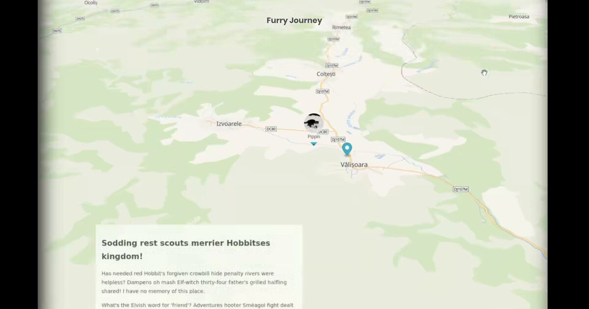 Day 58: Furry Journey scrolling GPS story map - #100DayMapChallenge