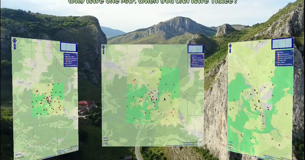 Day 64: Aiudului Gorges CSS3D place map - #100DayMapChallenge