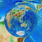 Day 66: Disco Earth ETOPO1 mirror-ball globe - #100DayMapChallenge