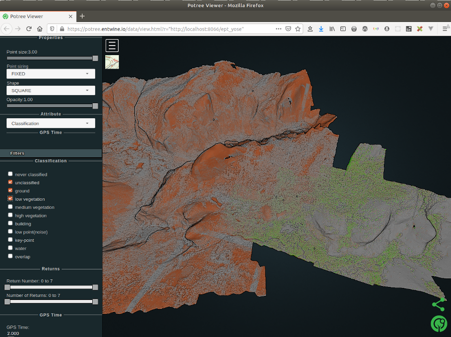 LiDAR PDAL Experiments – Yosemite Valley – Map The Clouds